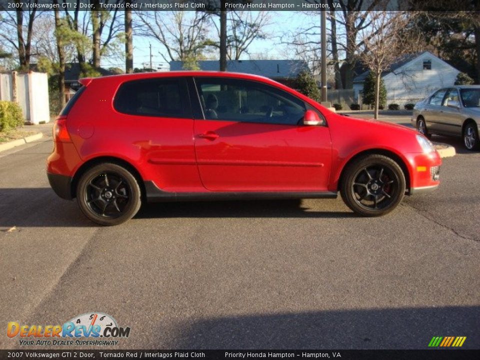 2007 Volkswagen GTI 2 Door Tornado Red / Interlagos Plaid Cloth Photo #5