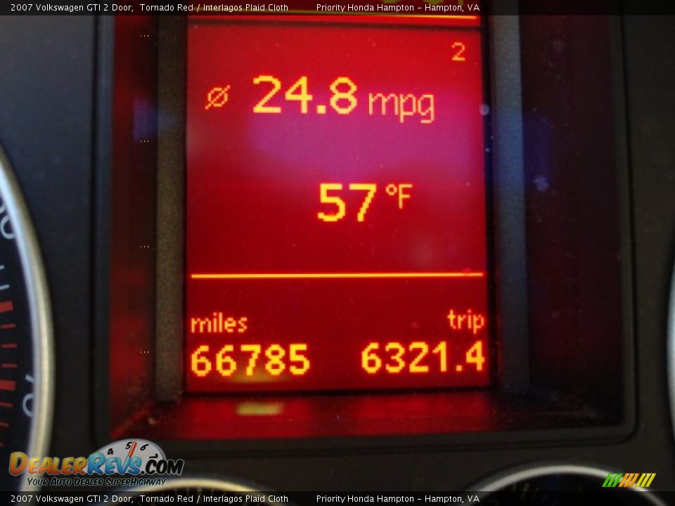 2007 Volkswagen GTI 2 Door Tornado Red / Interlagos Plaid Cloth Photo #18