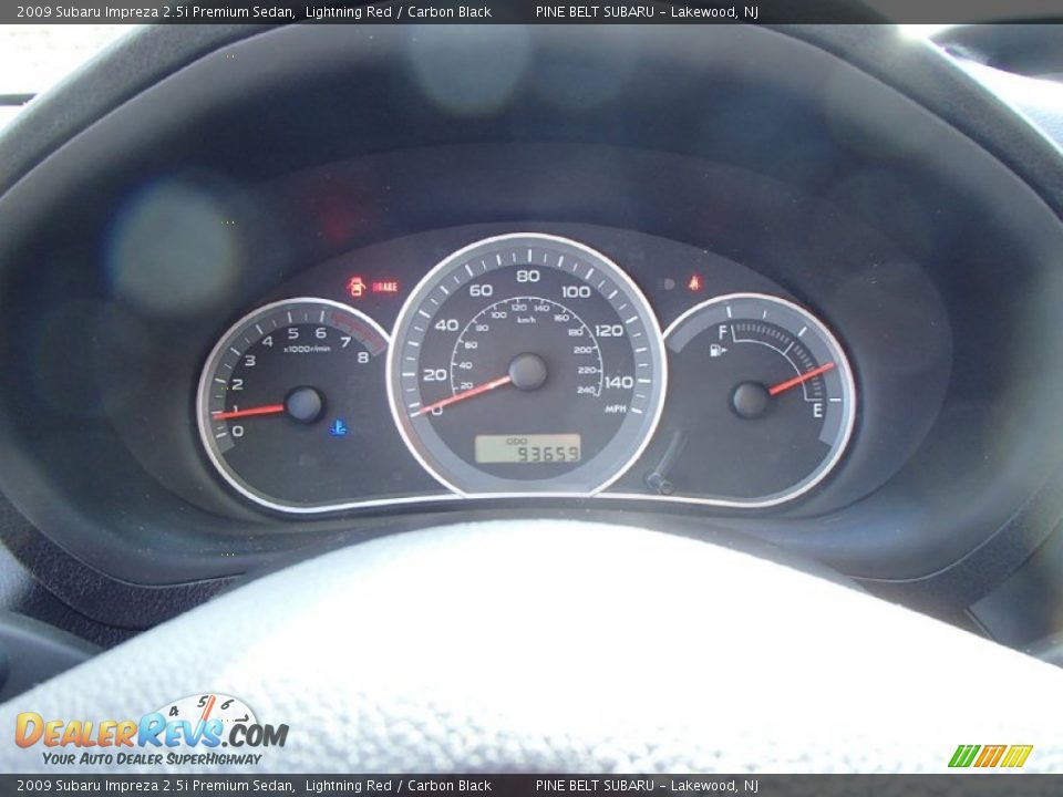 2009 Subaru Impreza 2.5i Premium Sedan Lightning Red / Carbon Black Photo #16