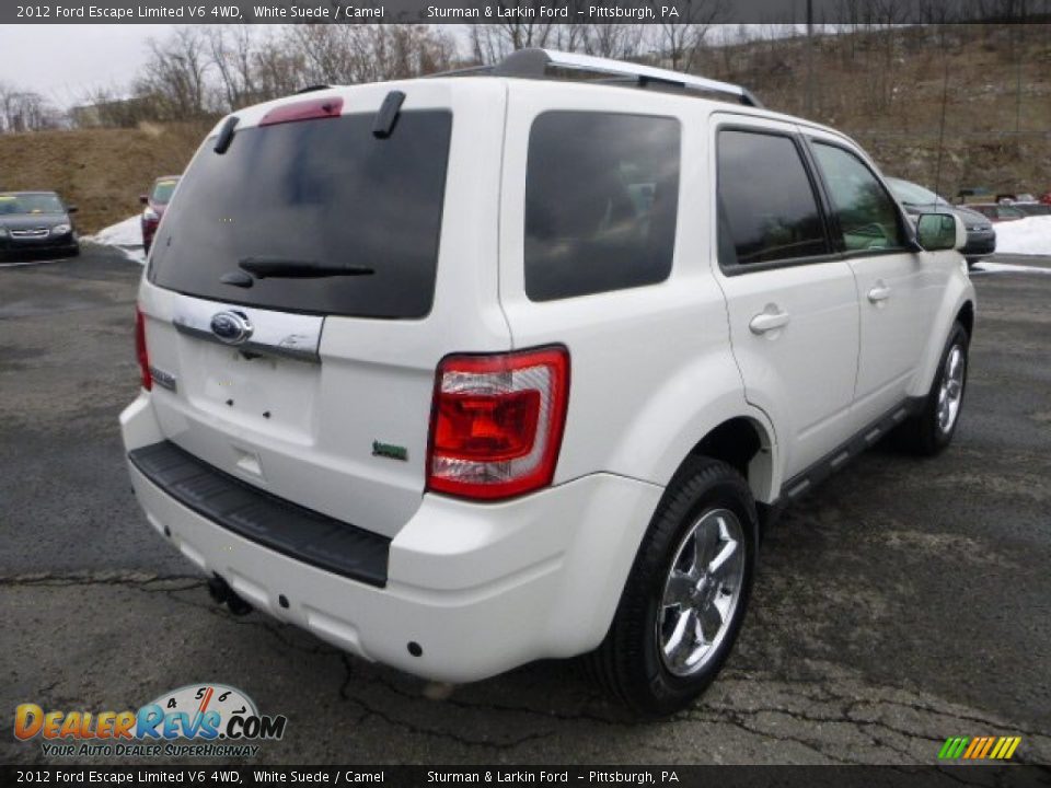 2012 Ford Escape Limited V6 4WD White Suede / Camel Photo #2