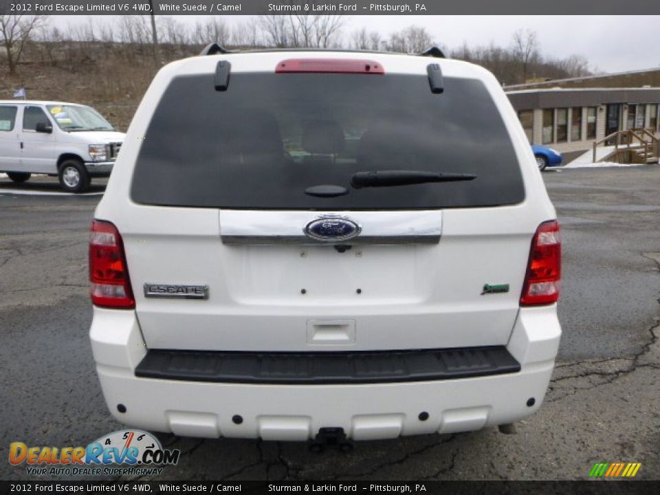 2012 Ford Escape Limited V6 4WD White Suede / Camel Photo #3