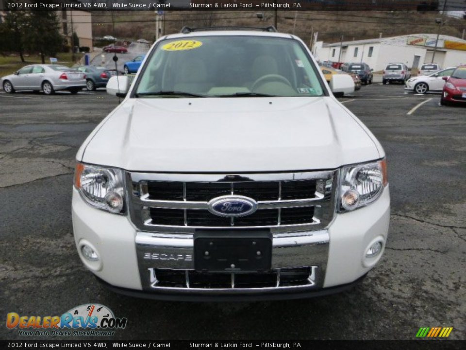2012 Ford Escape Limited V6 4WD White Suede / Camel Photo #6