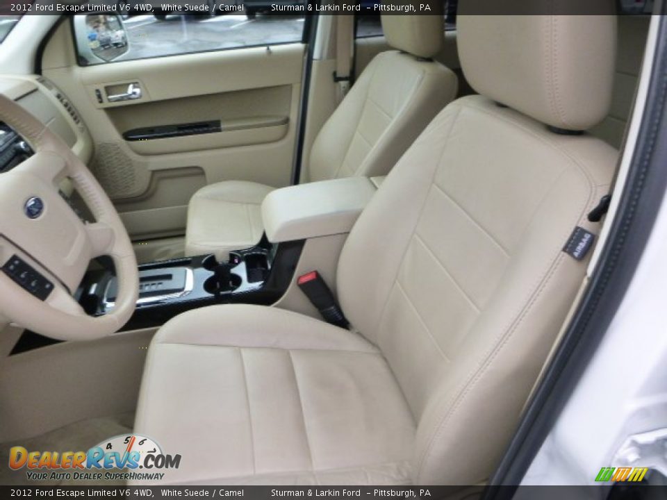 2012 Ford Escape Limited V6 4WD White Suede / Camel Photo #8
