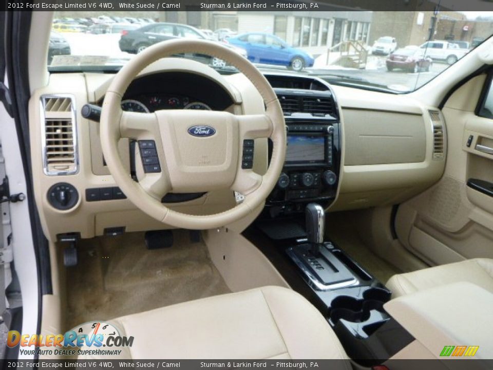 2012 Ford Escape Limited V6 4WD White Suede / Camel Photo #10