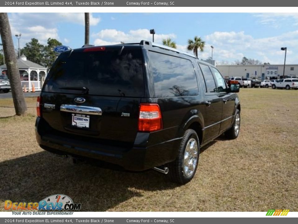 2014 Ford Expedition EL Limited 4x4 Tuxedo Black / Stone Photo #5