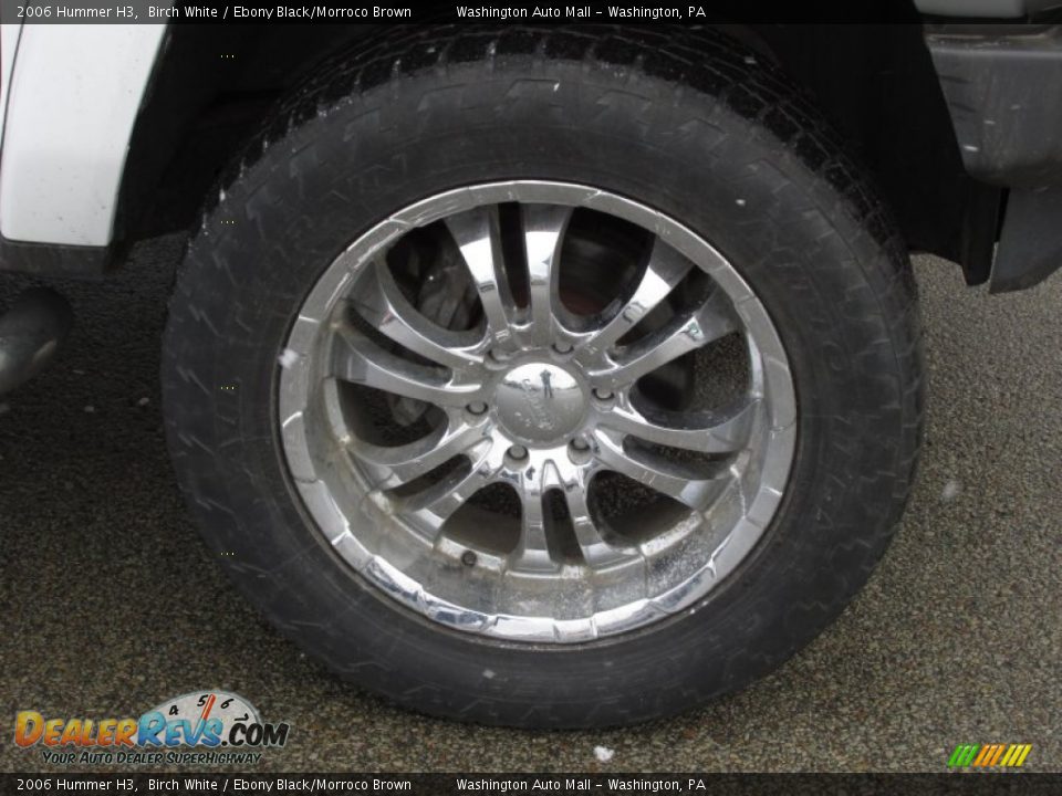 2006 Hummer H3 Birch White / Ebony Black/Morroco Brown Photo #3