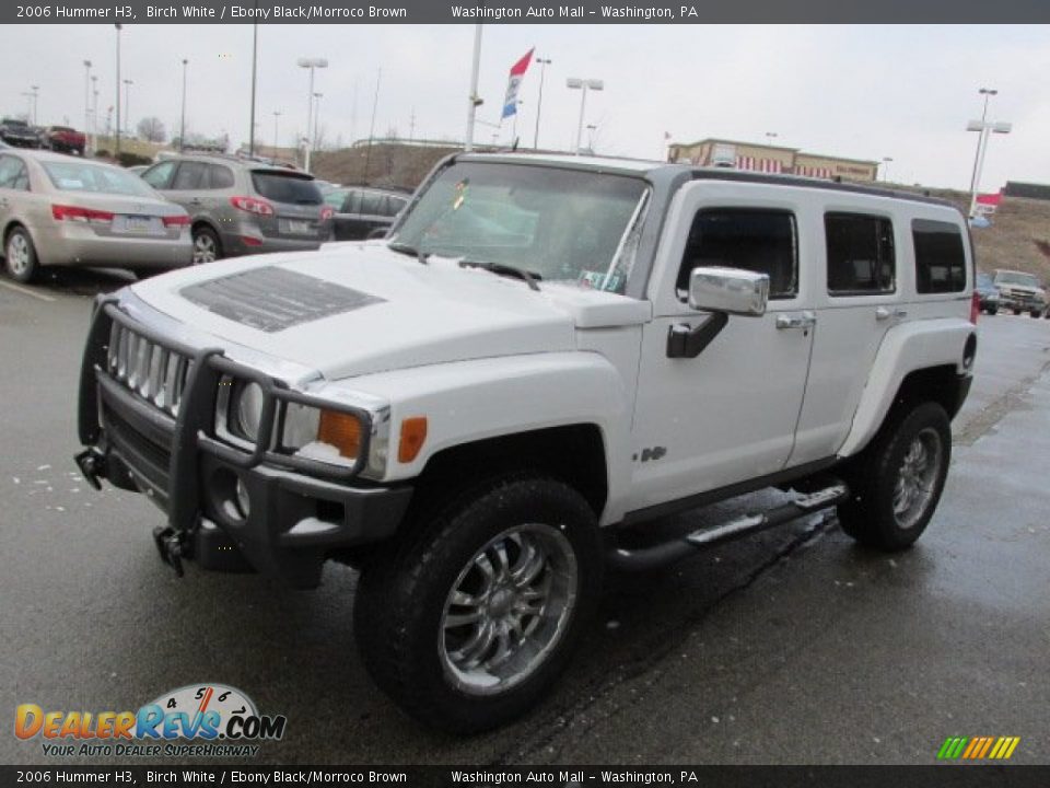 2006 Hummer H3 Birch White / Ebony Black/Morroco Brown Photo #5