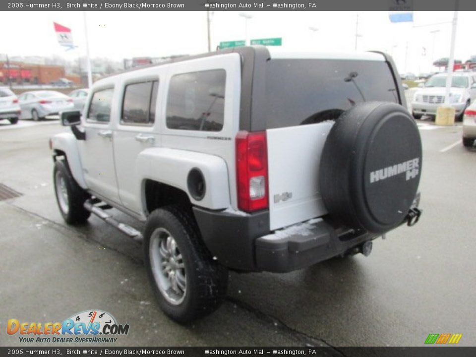 2006 Hummer H3 Birch White / Ebony Black/Morroco Brown Photo #7
