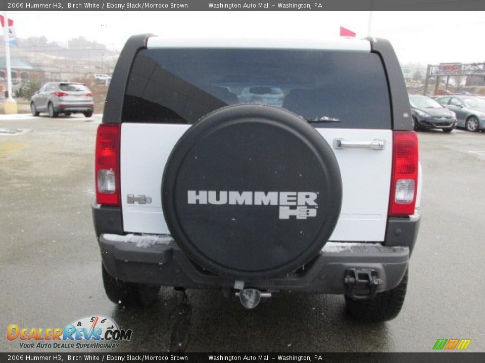 2006 Hummer H3 Birch White / Ebony Black/Morroco Brown Photo #8