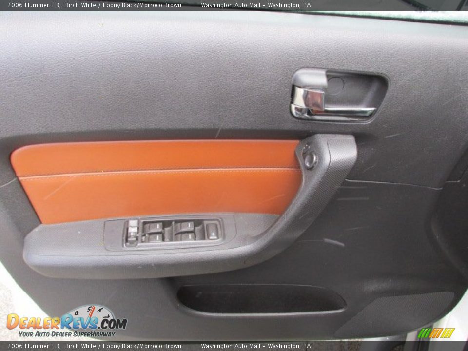 2006 Hummer H3 Birch White / Ebony Black/Morroco Brown Photo #9