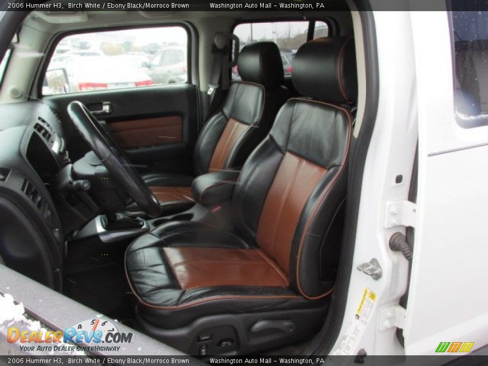 2006 Hummer H3 Birch White / Ebony Black/Morroco Brown Photo #12