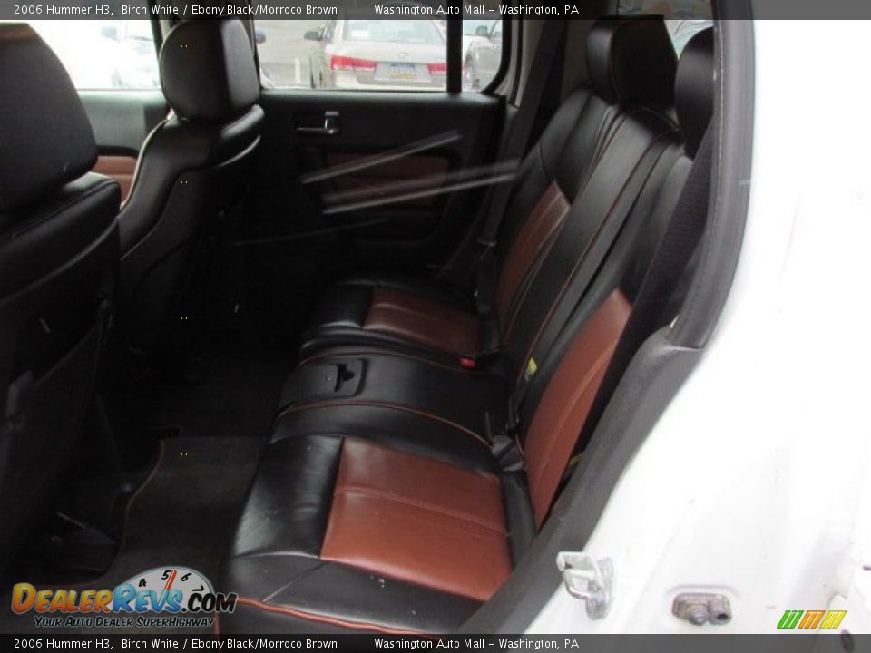2006 Hummer H3 Birch White / Ebony Black/Morroco Brown Photo #17