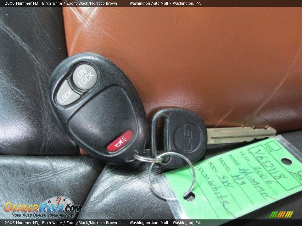 2006 Hummer H3 Birch White / Ebony Black/Morroco Brown Photo #18