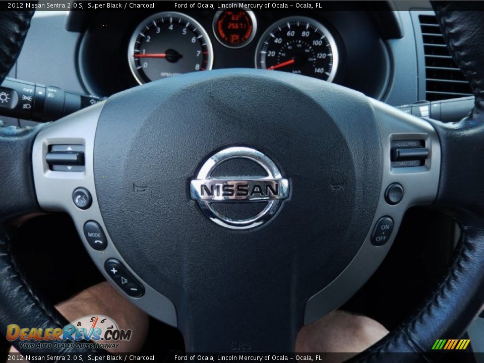 2012 Nissan Sentra 2.0 S Super Black / Charcoal Photo #25