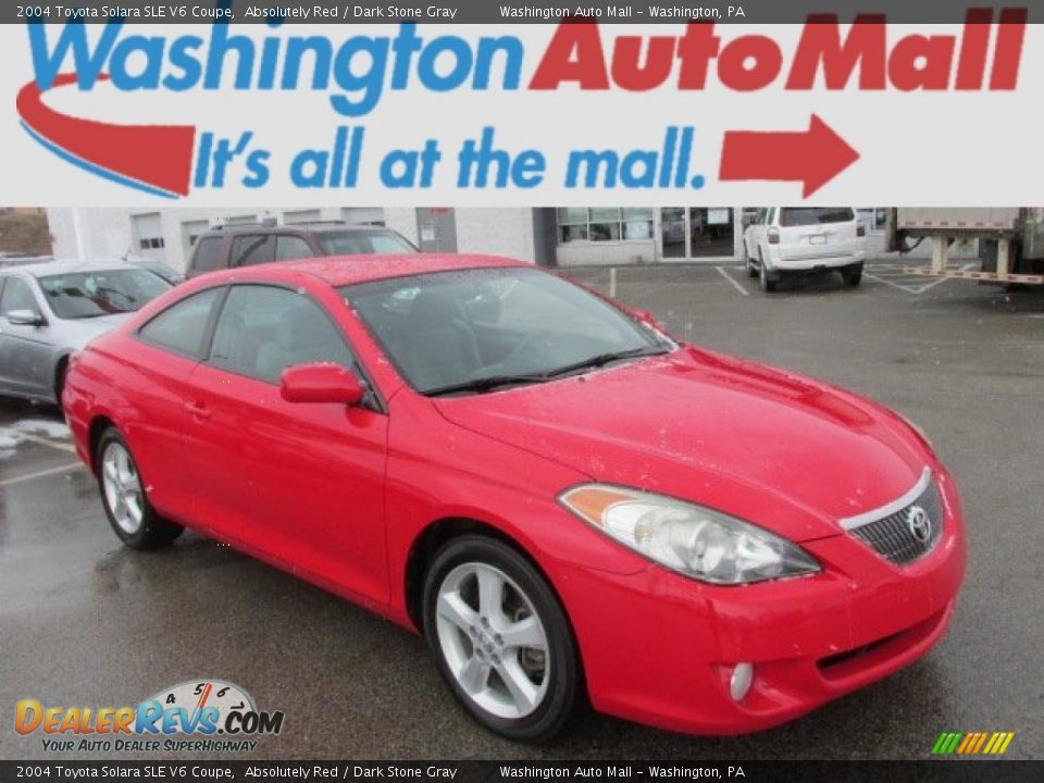 2004 Toyota Solara SLE V6 Coupe Absolutely Red / Dark Stone Gray Photo #1