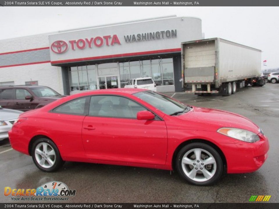 2004 Toyota Solara SLE V6 Coupe Absolutely Red / Dark Stone Gray Photo #2