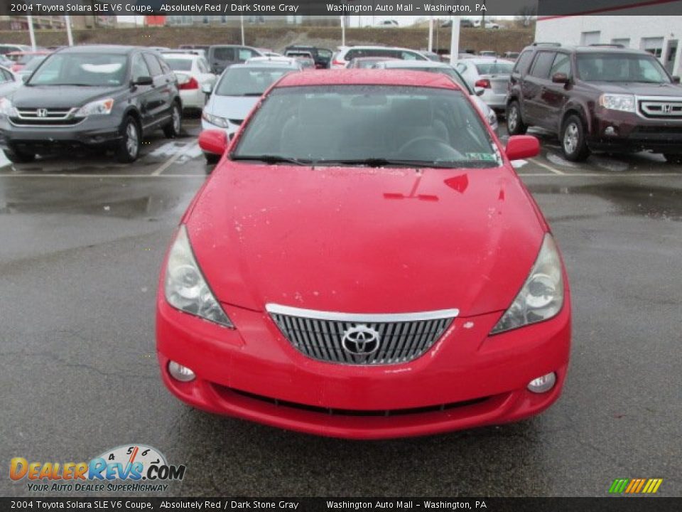 2004 Toyota Solara SLE V6 Coupe Absolutely Red / Dark Stone Gray Photo #3