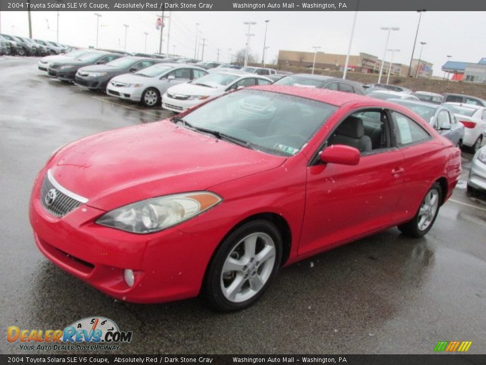 2004 Toyota Solara SLE V6 Coupe Absolutely Red / Dark Stone Gray Photo #4