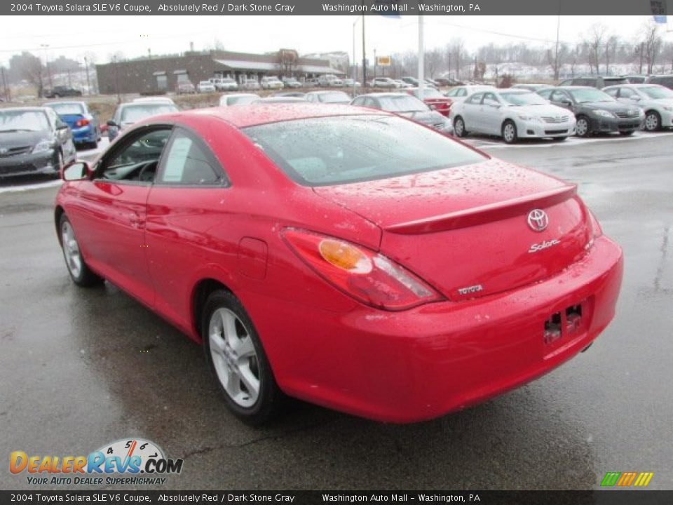 2004 Toyota Solara SLE V6 Coupe Absolutely Red / Dark Stone Gray Photo #7