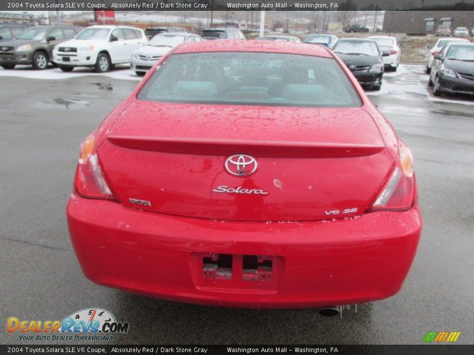 2004 Toyota Solara SLE V6 Coupe Absolutely Red / Dark Stone Gray Photo #8
