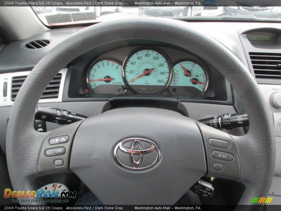 2004 Toyota Solara SLE V6 Coupe Absolutely Red / Dark Stone Gray Photo #16