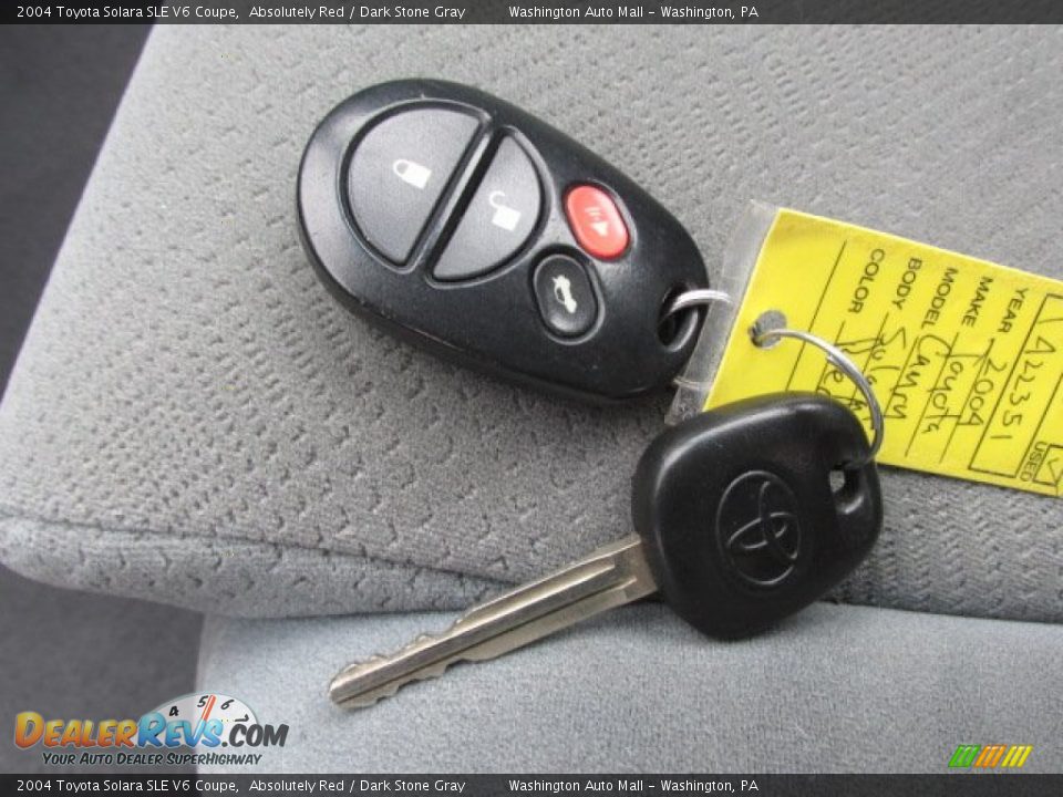 2004 Toyota Solara SLE V6 Coupe Absolutely Red / Dark Stone Gray Photo #18
