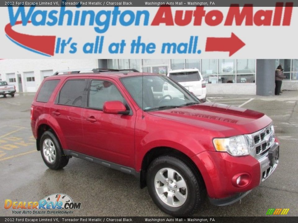 2012 Ford Escape Limited V6 Toreador Red Metallic / Charcoal Black Photo #1