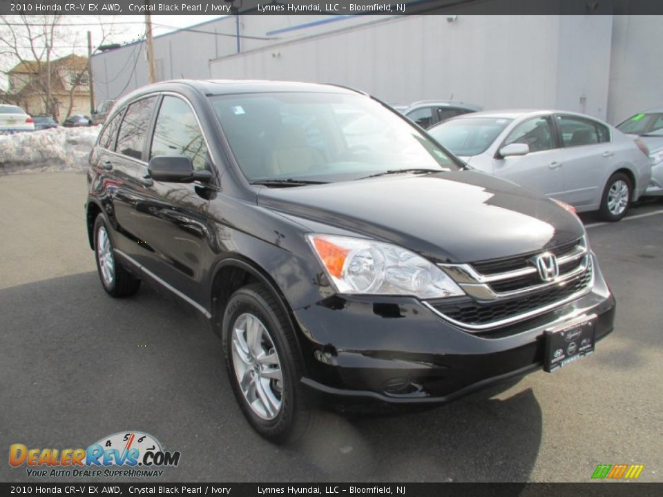 2010 Honda CR-V EX AWD Crystal Black Pearl / Ivory Photo #1