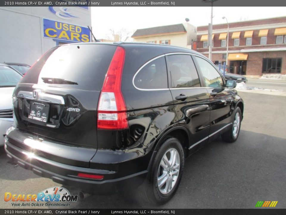 2010 Honda CR-V EX AWD Crystal Black Pearl / Ivory Photo #4