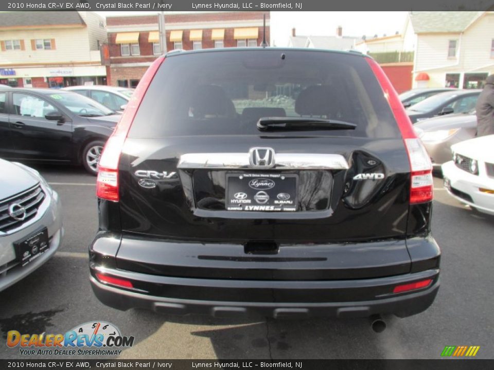 2010 Honda CR-V EX AWD Crystal Black Pearl / Ivory Photo #5