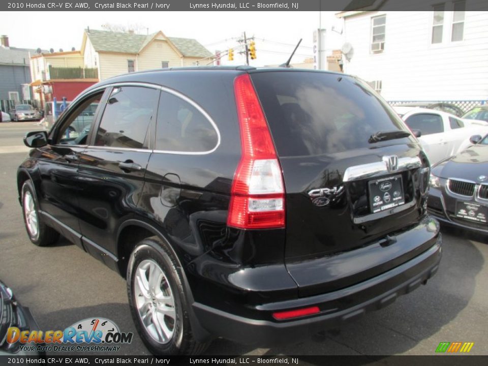 2010 Honda CR-V EX AWD Crystal Black Pearl / Ivory Photo #6