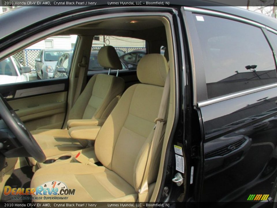 2010 Honda CR-V EX AWD Crystal Black Pearl / Ivory Photo #8