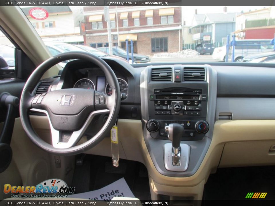 2010 Honda CR-V EX AWD Crystal Black Pearl / Ivory Photo #10