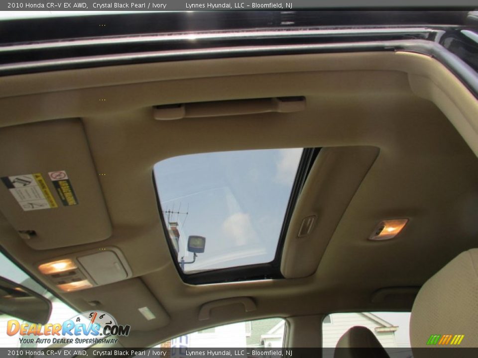 2010 Honda CR-V EX AWD Crystal Black Pearl / Ivory Photo #11