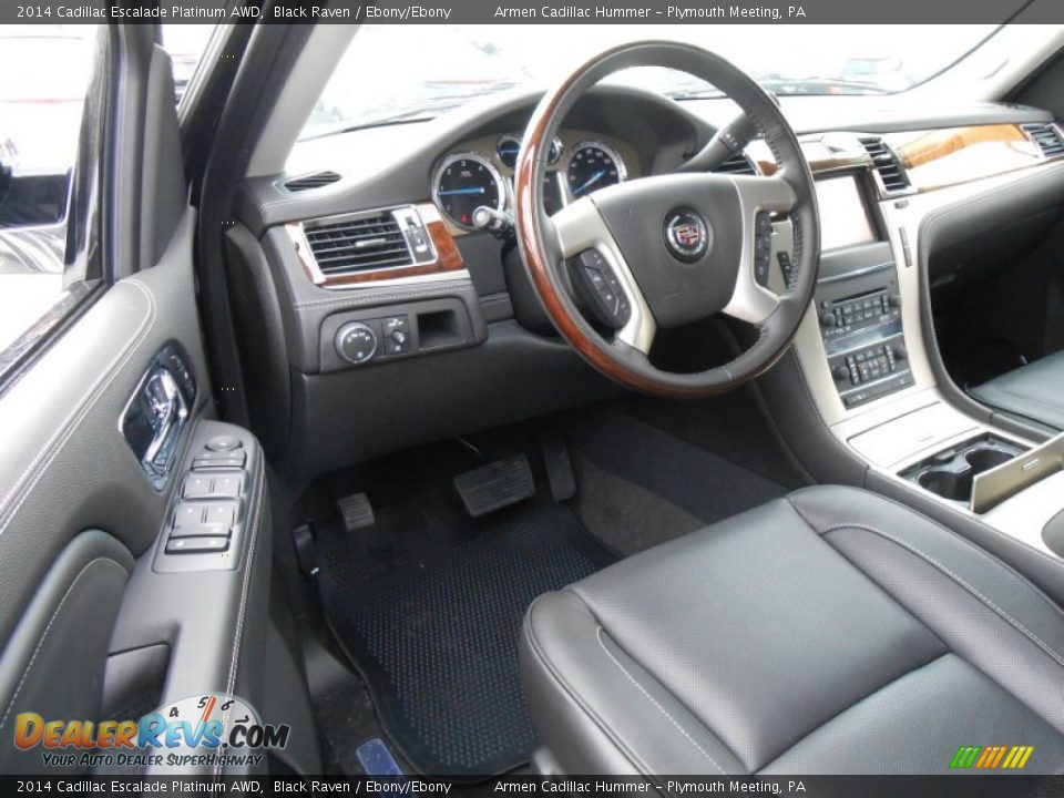 Ebony/Ebony Interior - 2014 Cadillac Escalade Platinum AWD Photo #7