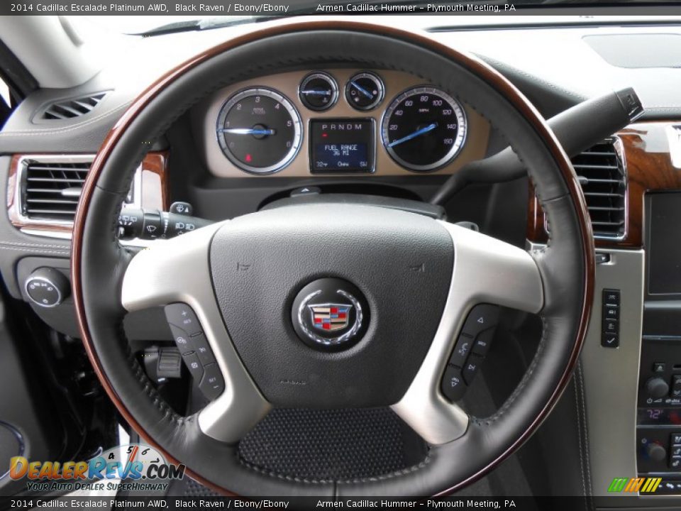 2014 Cadillac Escalade Platinum AWD Steering Wheel Photo #13