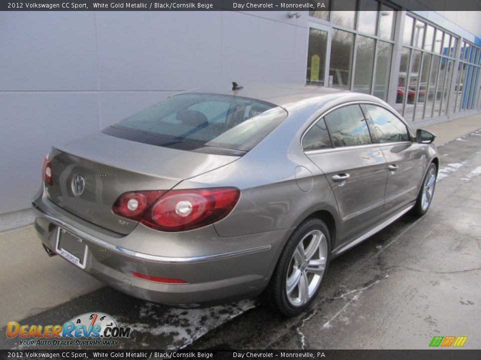 2012 Volkswagen CC Sport White Gold Metallic / Black/Cornsilk Beige Photo #4