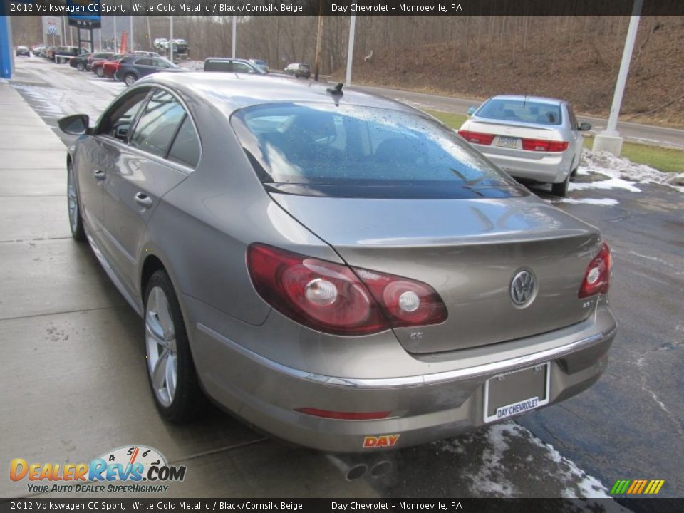 2012 Volkswagen CC Sport White Gold Metallic / Black/Cornsilk Beige Photo #6