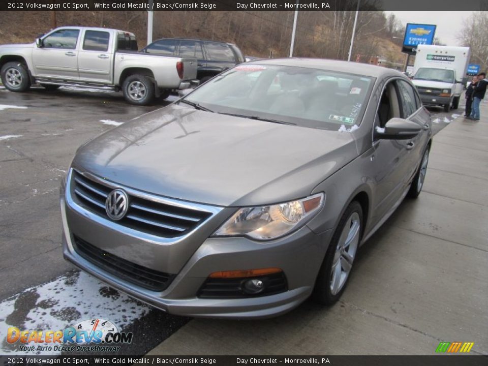 2012 Volkswagen CC Sport White Gold Metallic / Black/Cornsilk Beige Photo #7