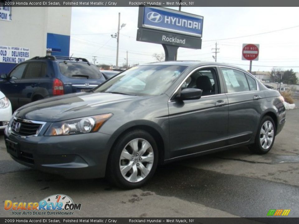 2009 Honda Accord EX Sedan Polished Metal Metallic / Gray Photo #1