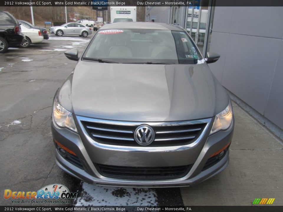 2012 Volkswagen CC Sport White Gold Metallic / Black/Cornsilk Beige Photo #8
