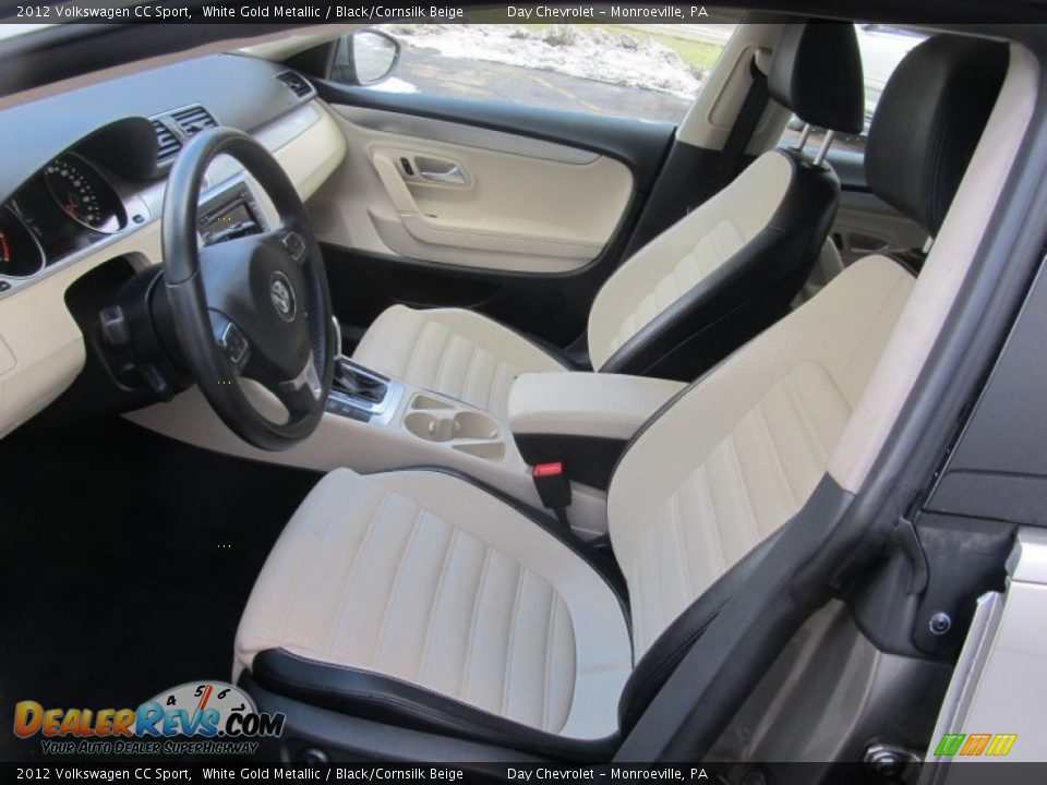 2012 Volkswagen CC Sport White Gold Metallic / Black/Cornsilk Beige Photo #11