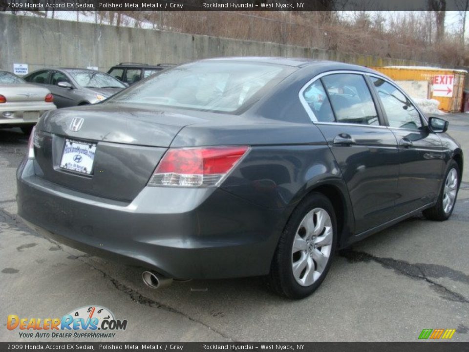 2009 Honda Accord EX Sedan Polished Metal Metallic / Gray Photo #4