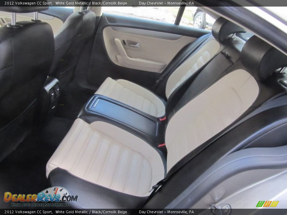 2012 Volkswagen CC Sport White Gold Metallic / Black/Cornsilk Beige Photo #12
