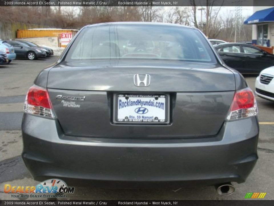 2009 Honda Accord EX Sedan Polished Metal Metallic / Gray Photo #5
