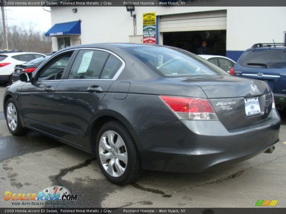 2009 Honda Accord EX Sedan Polished Metal Metallic / Gray Photo #6