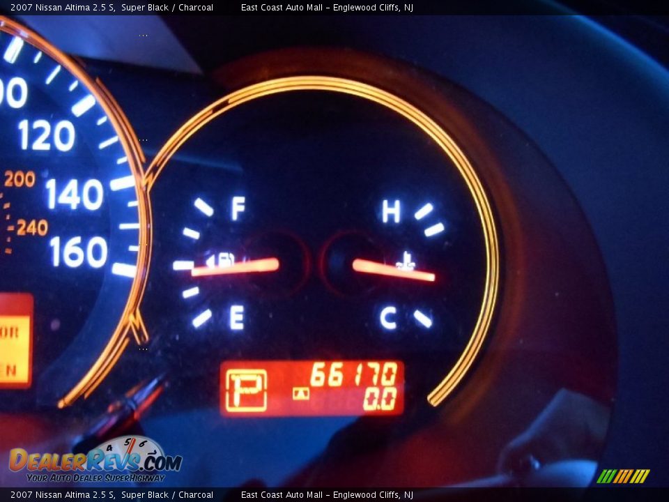 2007 Nissan Altima 2.5 S Super Black / Charcoal Photo #13