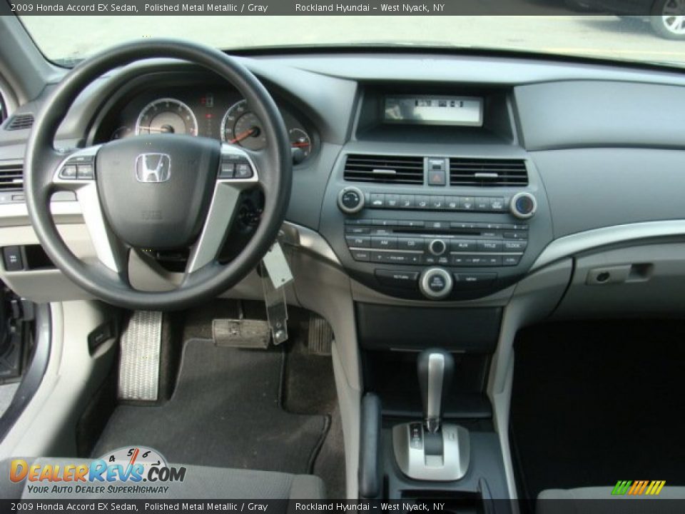 2009 Honda Accord EX Sedan Polished Metal Metallic / Gray Photo #12