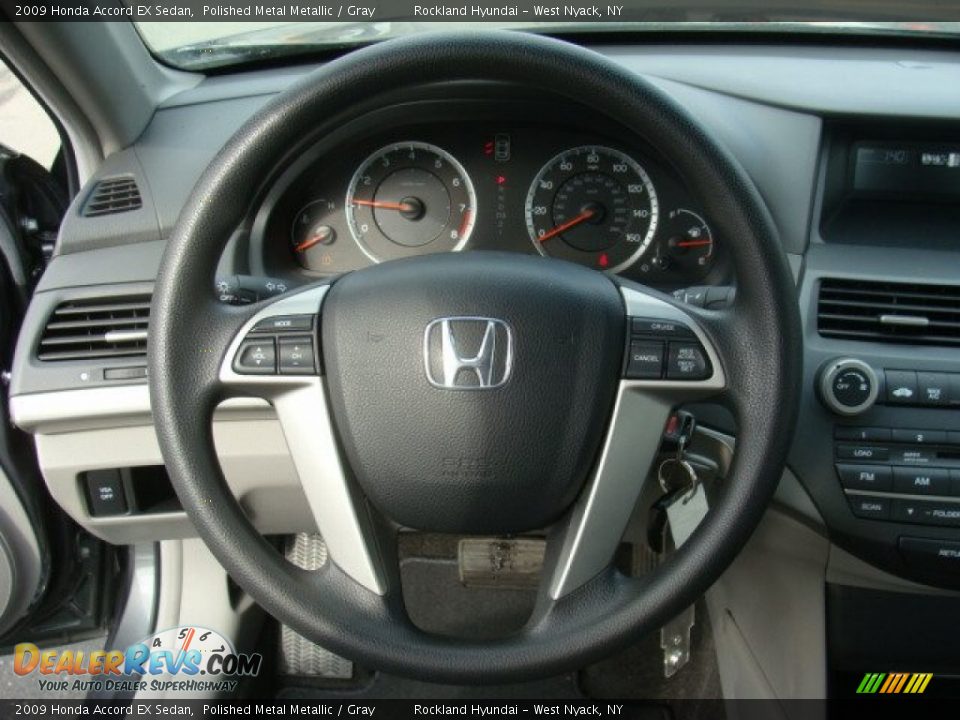 2009 Honda Accord EX Sedan Polished Metal Metallic / Gray Photo #13