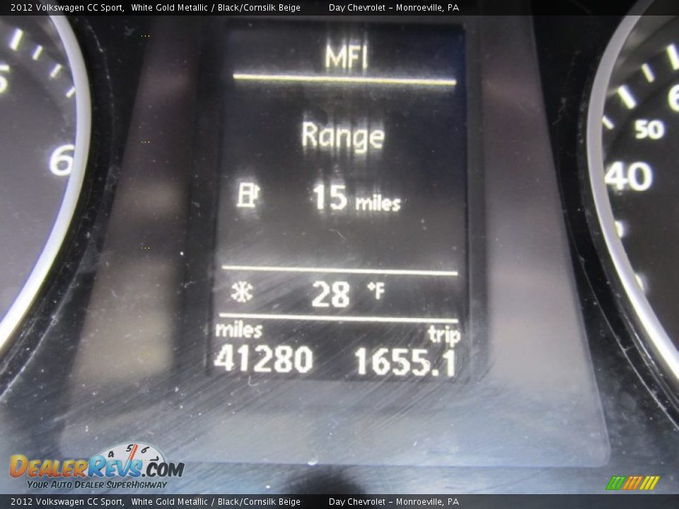 2012 Volkswagen CC Sport White Gold Metallic / Black/Cornsilk Beige Photo #20